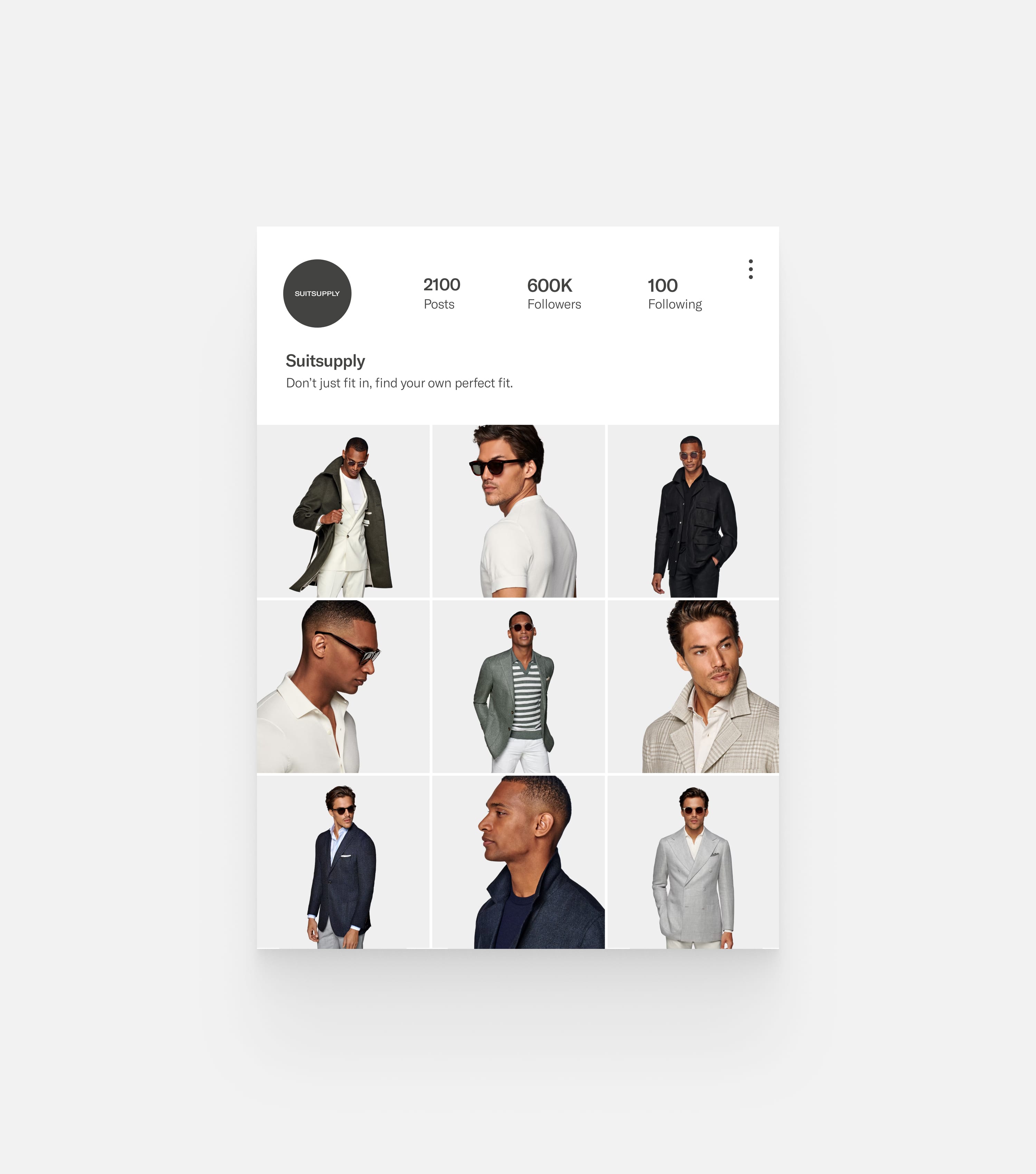 Suitsupply Social Instagram Overview